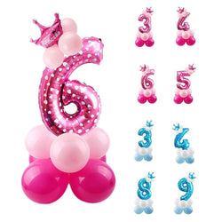 32inch Digital Balloons Toys Kids Happy Birthday Party Theme Decor Cartoon Inflatable Party Hat Column Gift Toys for Children
